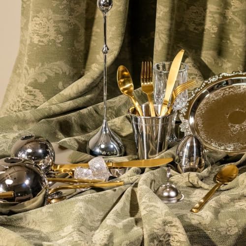 Alata Cube Gold 20-Piece Forged Stainless Steel Matte Flatware Set for 4 - Image 3