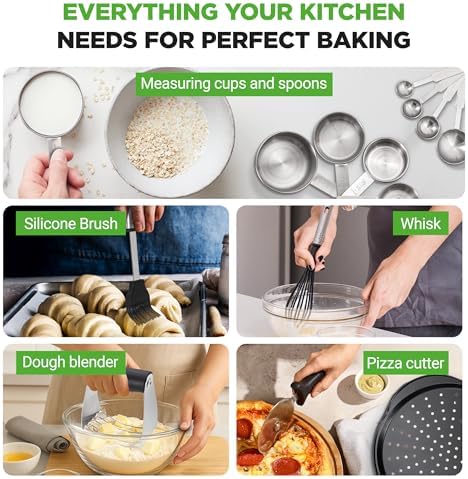 NutriChef 42-Piece Nonstick Bakeware Set | Carbon Steel Baking Pans Set with Oven Mitts, Muffin Trays, Cookie Sheets, Loaf Pan, & Accessories for Cakes, Pizza & Bread. - Image 7