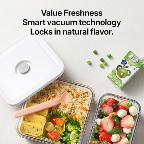 VAKUEN Premium Airtight Food Storage Container. Meal Prep 0.85qt 5pc/Set. 4pcs Container and Vacuum Sealer. Patented Double Silicone Lining, 100% Leak Proof, BPA-FREE - Image 5