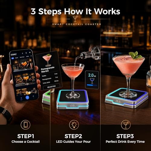 Kiddush Cups&Sets KAVAZ Smart Cocktail Maker – App Guided,Matte Silver - Image 3