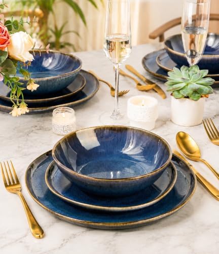 AmorArc Ceramic Dinnerware Sets for 6, 18Pcs Plates and Bowls Sets Dishes - Image 6