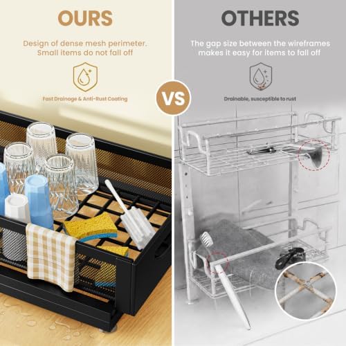 Under Sink Organizer for Kitchen and Bathroom Cabinets Pull Out Storage - Image 4