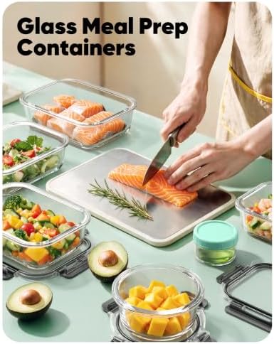 BiuLeon 40 PCS Glass Food Storage Containers with Lids, BPA-Free - Image 5