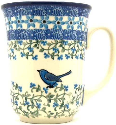 Polish Pottery Mug - 16 oz. Bistro - Song Bird by Polish+Pottery+Gallery