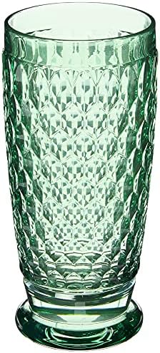 Villeroy & Boch Boston Green Crystal Highball Glasses, Set of 4 by Unknown