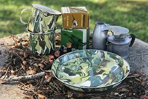 Golden Rabbit Enamelware Medium Tray, 15.5 inch, Camouflage - Image 4