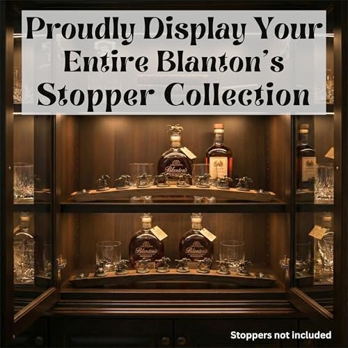Bourbon Stopper Display for Blanton's, Dark Walnut Metal Hoop - Image 3