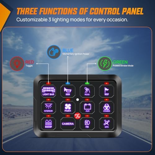 Nilight 12 Gang Switch Panel Relay System with Automatic Dimmable - Image 2
