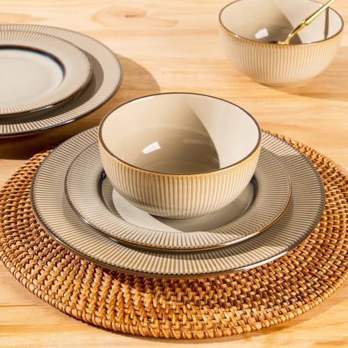 GBHOME Ceramic Dinnerware Sets of 6,18 pcs Plates and Bowls Sets Dishes - Image 6