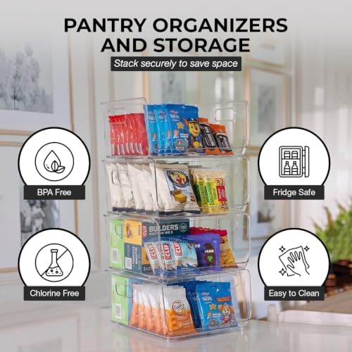 ClearSpace Stackable Storage Bins, Front Pantry Organizer, Small, 8 Pack - Image 4
