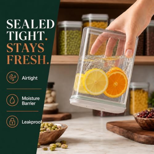 2-Pack 2.9 Qt Airtight Food Storage Containers, Stackable Pop Lids - Image 3