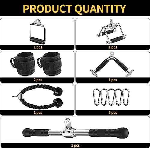 Cable Machine Attachment, LAT Pulldown Attachments, Home Gym Accessories, Triceps Pull Down Attachment - Image 2