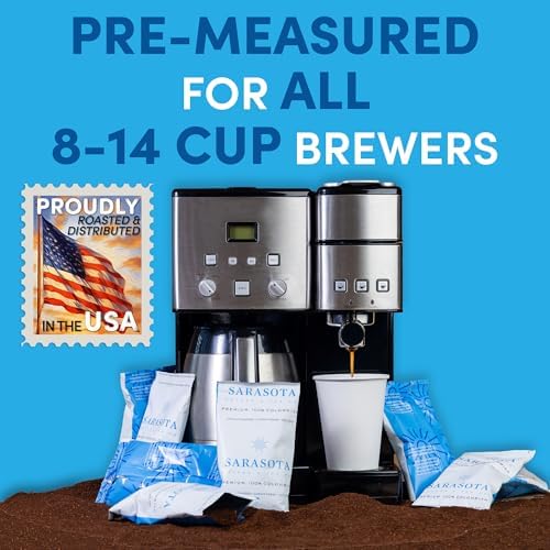 Coffee Packets – 100% Colombian Medium Roast Ground Coffee, Low Acid Mold Free 2 oz Packs for 12 Cup Brewers, Pre-Measured Fractional Packs, 12 Count Box – Sarasota - Image 4