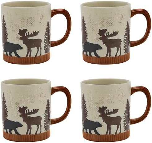 Park Designs Wilderness Trail Mug Set of 4, Brown by ParkDesigns