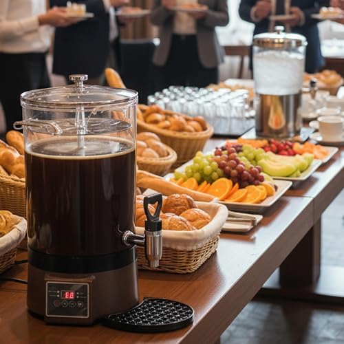 Commercial Coffee Urn Hot Beverage Dispenser Hot Chocolate Maker 26L 170Cup - Image 2