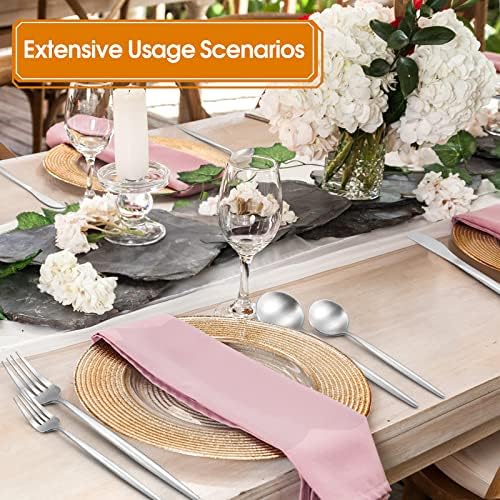 VANVRO Matte Satin Finish Silverware Set, 40-Piece Tableware Cutlery Set, Utensils Set Service for 8, Dishwasher Safe - Image 6