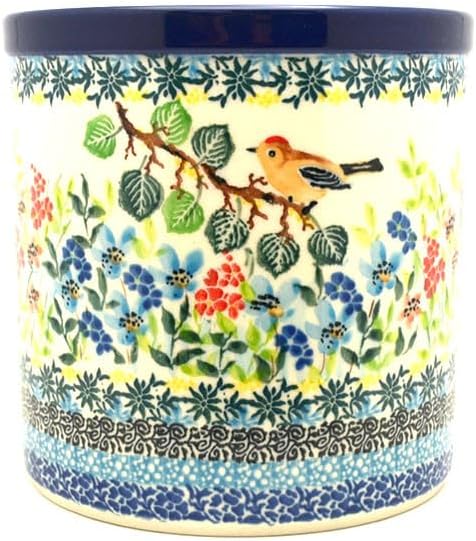 Polish Pottery Utensil Holder - Unikat Signature U5098 by Polish+Pottery+Gallery