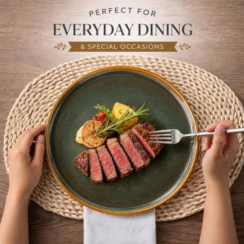 GBHOME Dinnerware Sets for 8, 24 Pieces Ceramic Plates and Bowls Set - Image 5