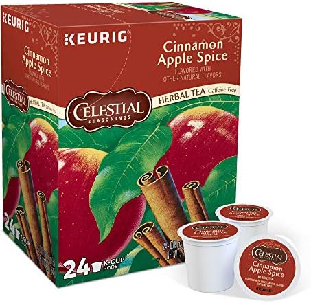 Celestial Seasonings Cinnamon Apple Spice Herbal Tea, Single-Serve Keurig K-Cup Pods, 96 Count - Image 2