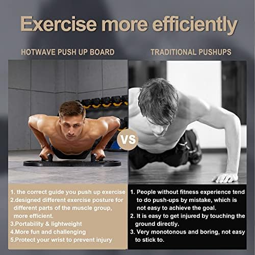 HOTWAVE Push Up Board, Portable PushUp Board, Foldable 20 in 1 Push Up Bar - Image 4