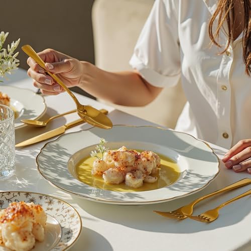 18/10 Flatware set for 12, 60 Piece Gold Stainless Steel Silverware Set - Image 7