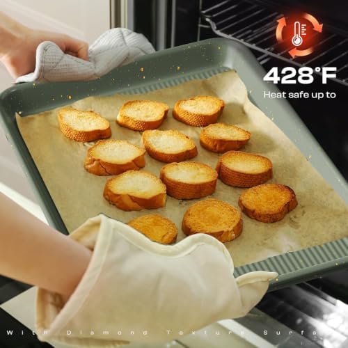 12-Piece Nonstick Baking Set, Non-Toxic Bakeware Set - Ceramic Coated Green - Image 7
