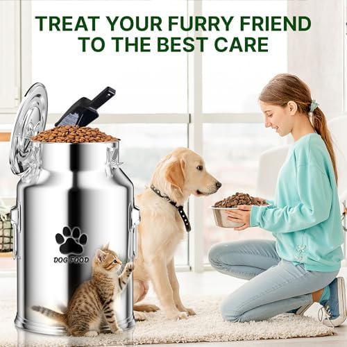 45LBS Stainless Steel Dog Food Container, Large Metal Dog Food Storage Container - Image 6