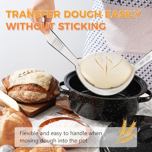 Sourdough Starter Kit for Beginners, 34 oz Starter Jar with Scale Marking, 2 Silicone Proofing Baskets, Complete Bread Baking Kit with Guide & Recipes, Easy to Use & Clean - Green - Image 4
