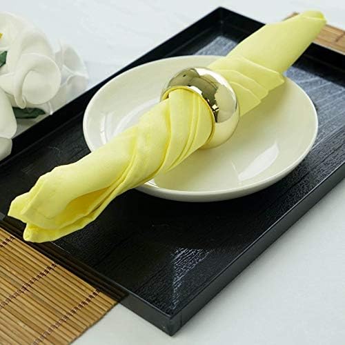100 pcs 17-Inch Yellow Polyester Luncheon Napkins - for Wedding Party Reception Events Restaurant Kitchen Home - Image 3
