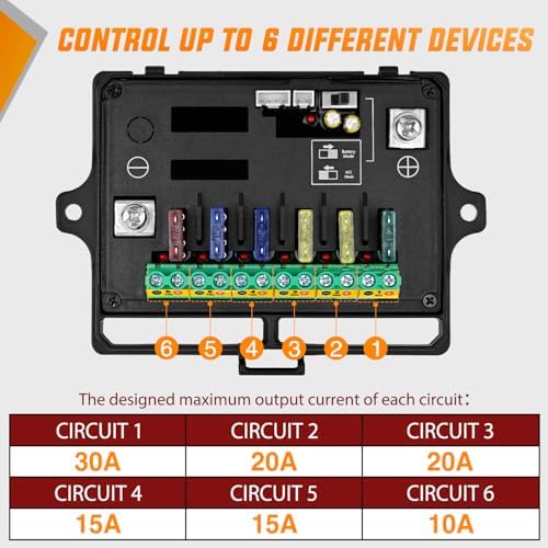 Nilight 6 Gang Switch Panel APP RGB 12V 24V Circuit Control System 4-Mode - Image 7