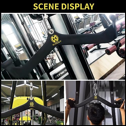 LAT Pulldown Attachment,Back Tricep Bar Strength Training,Handle Grips LAT Pull Down Bar Press Down Exercises,Cable Machine Accessories, Cable Back Attachments for Home Gym - Image 6