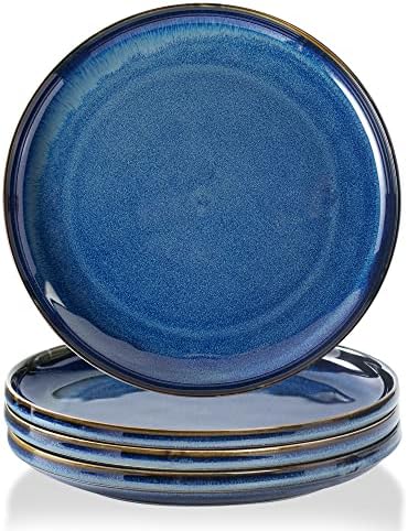 Ceramic dinner plates set of 4, Large Dinnerware Plates & Salad plates for party and wedding, Microwave safe porcelain plates set, 10 Inch by KYBSCZMoment