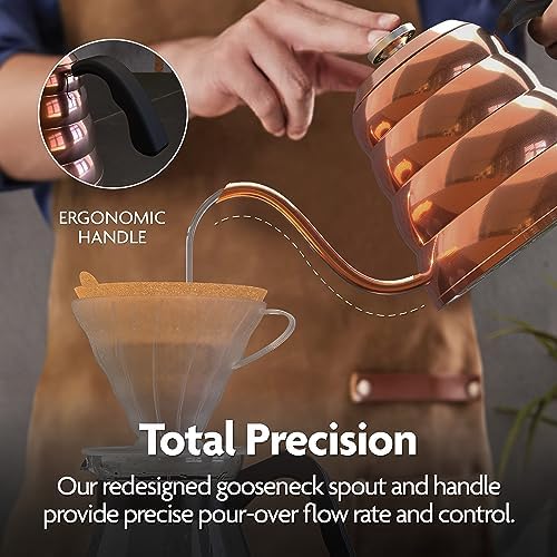 Viante Gooseneck Stovetop Pour Over Coffee Kettle, Built-in Thermometer - Image 3