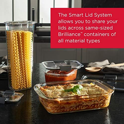 Rubbermaid Brilliance Glass Storage 4.7-Cup Food Containers with Lids Set of 3 Clear - Image 4