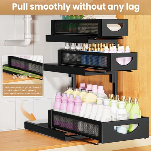 Under Sink Organizer for Kitchen and Bathroom Cabinets Pull Out Storage - Image 5