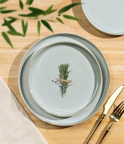 TheTerra Ceramic Dinnerware Set for 6, 18-Piece Plates and Bowls Set - Image 2