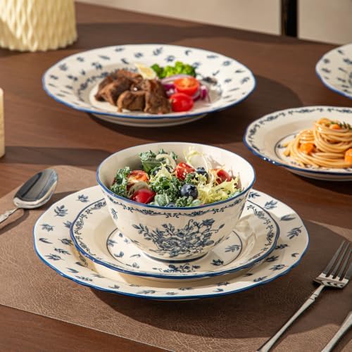 Ceramic Dinnerware Set, Series Kavara Ⅱ, (Vintage Cobalt Blue) - Image 2