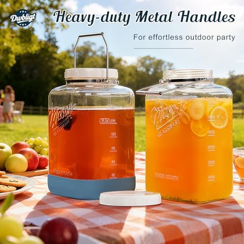 2 Gallon Glass Jar with Airtight Lid, 2 Pack, 256 Oz, Square - Image 5