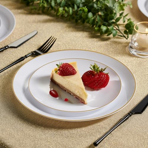 PLASTICPRO 32 Piece Combo Plates Set includes 16-7'' inch Plate & 16-10'' - Image 3