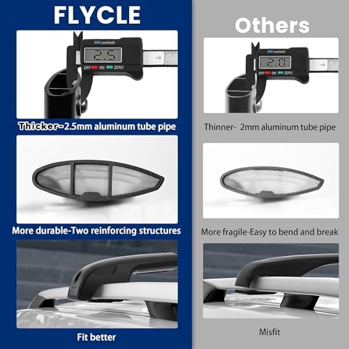 FLYCLE 300LBS Roof Rack Cross Bars Lockable for 2013-2018 Toyota RAV4 - Image 2