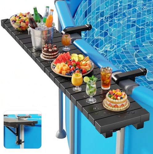 Pool Bar for Above Ground Pool, 49.4"x9.6", Heavy Duty Swim Up Bar by Kompoll