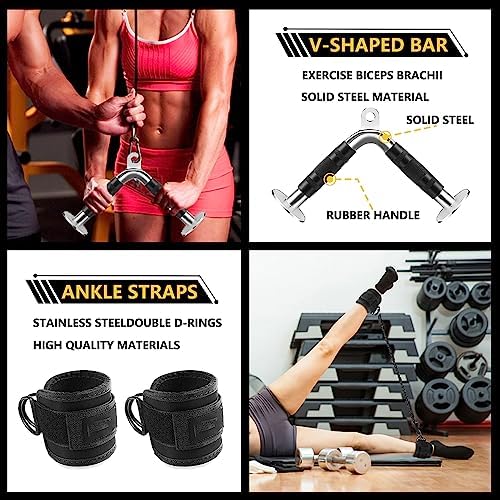 Cable Machine Attachment, LAT Pulldown Attachments, Home Gym Accessories, Triceps Pull Down Attachment - Image 6