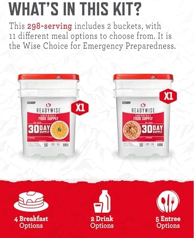 READYWISE Emergency Survival Food Supply Protein Bucket, 296 Servings - Image 4