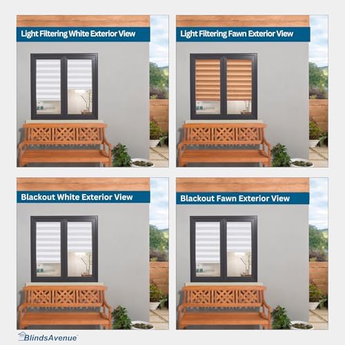 BlindsAvenue No Drill Cordless Pleated Fabric Shades, Fawn, 19.5" W x 64" H - Image 3