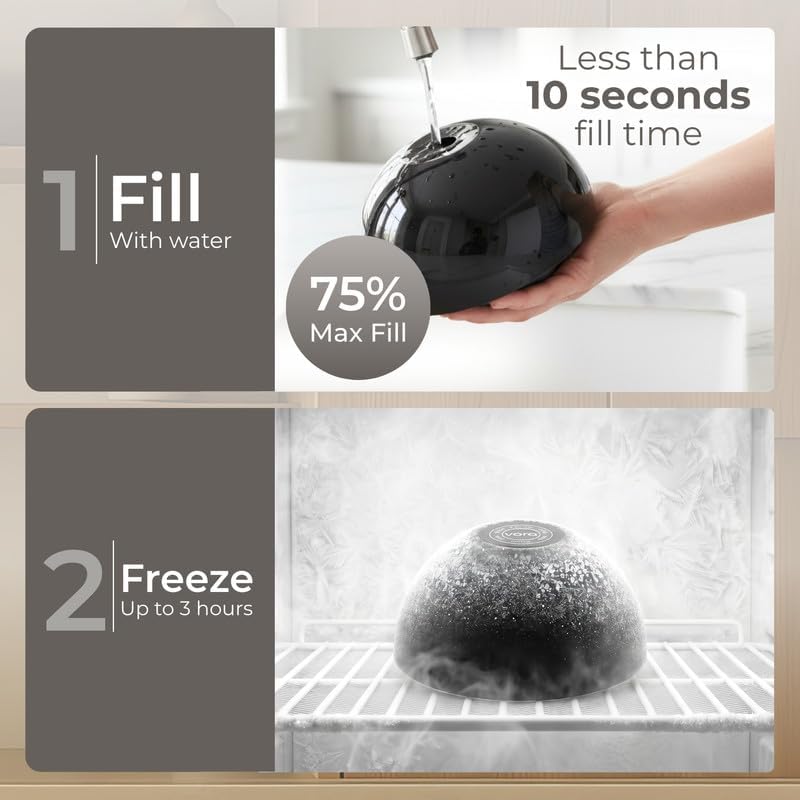 70oz White Stainless Steel Dip Chiller Bowl with Lid (2 Pack) - Image 4
