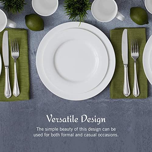 Mikasa Delray 40-Piece Bone China Dinnerware Set, White Round Dishes for 8 - Dinner Plates, Salad Plates, Cereal Bowls, Fruit Bowls and Mugs - Image 5
