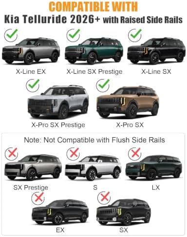 KINGGERI Roof Rack Cross Bars for Kia Telluride X-Line & X-Pro 2026 2027 - Image 2
