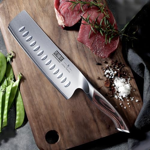 HOSHANHO 7 Inch Nakiri Knife, Ultra Sharp Japanese Kitchen Chef Knife - Image 6