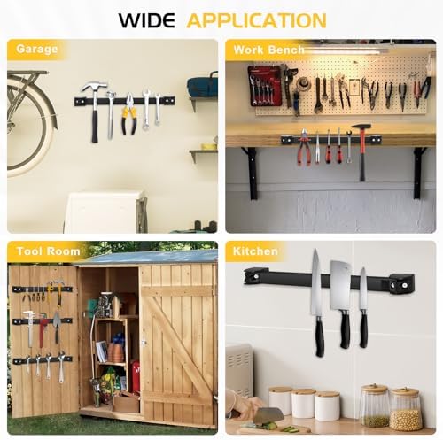 DGSL Heavy Duty Magnetic Tool Holder, 4 Pack 12" Wall Mount Organizer - Image 6