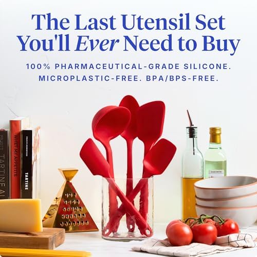 GIR: 5-Piece Silicone Essentials Kitchen Utensils Set – Cherry Red - Image 2